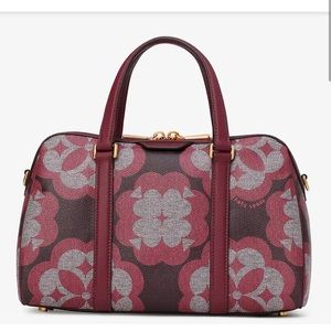 NWT KS Spade Flower Monogram Eleanor Medium Satchel